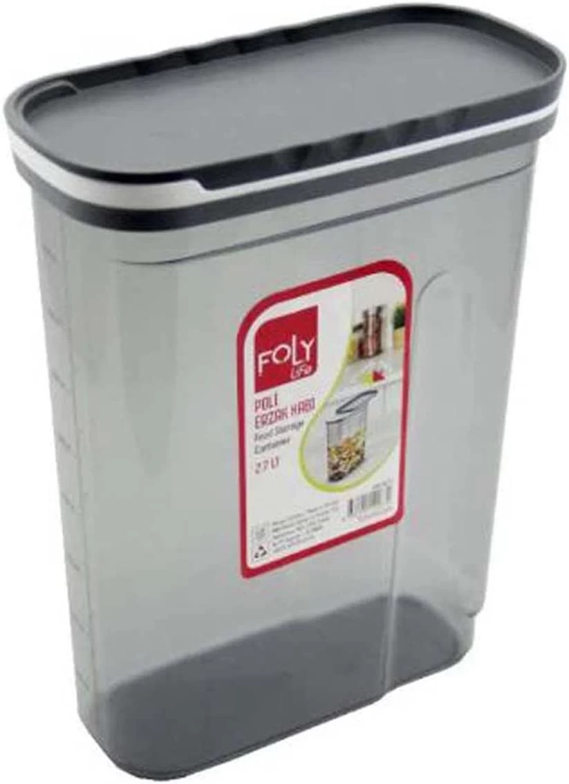 علبة تخزين طعام من فولى لايف، 2.7 لتر، BNM-0674 - رمادى